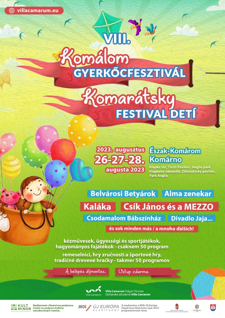Háromnaposra bővült a Komálom Gyerkőcfesztivál 2 Komalom 2023 plakat